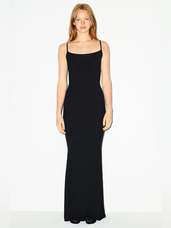 SKIMS Dresses & Skirts - SKIMS LONG SLIP DRESS Black Spaghetti-Strap Maxi Gown. Size M